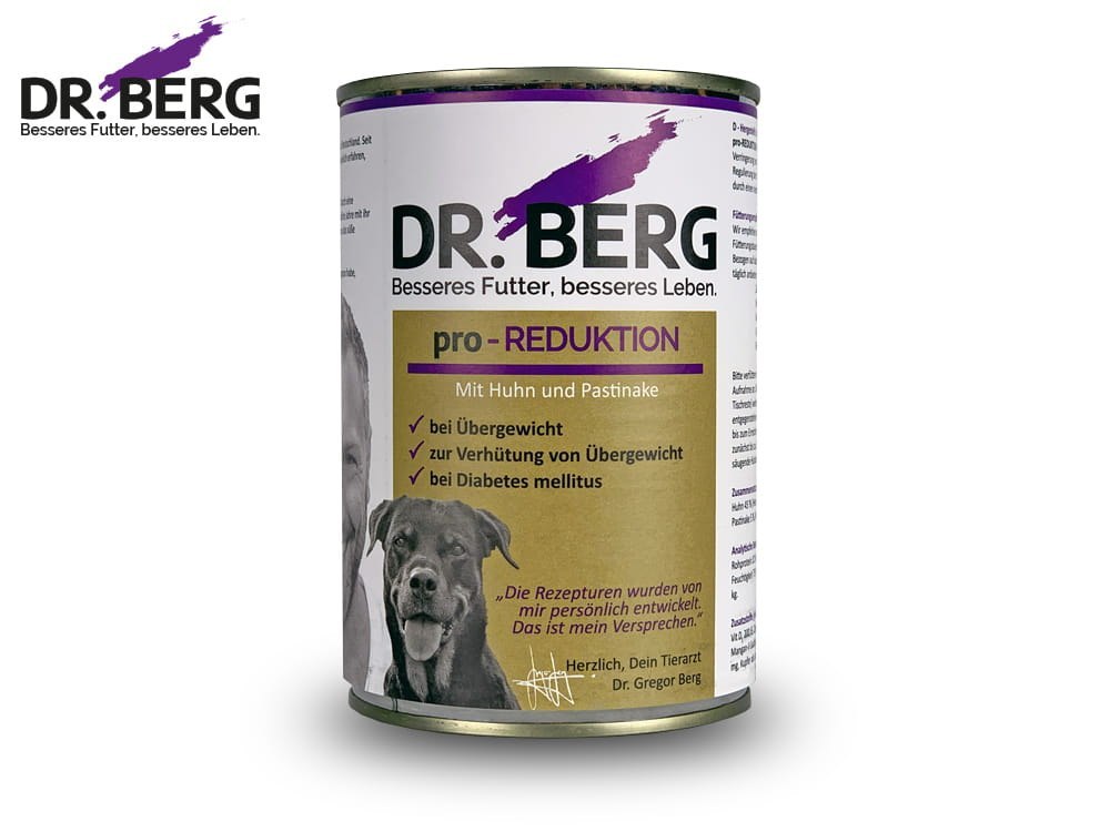 Dr BERG Pro-REDUKTION Redukcja wagi, cukrzyca 400g karma dla psa